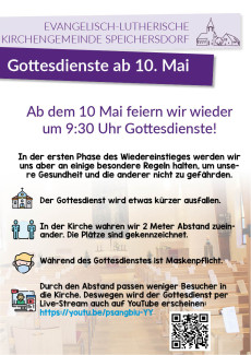 Wiedereinstieg Gottesdienste